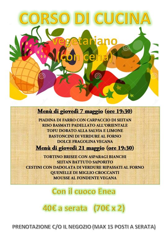 Corso di Cucina vegetariano… con il cuoco Enea